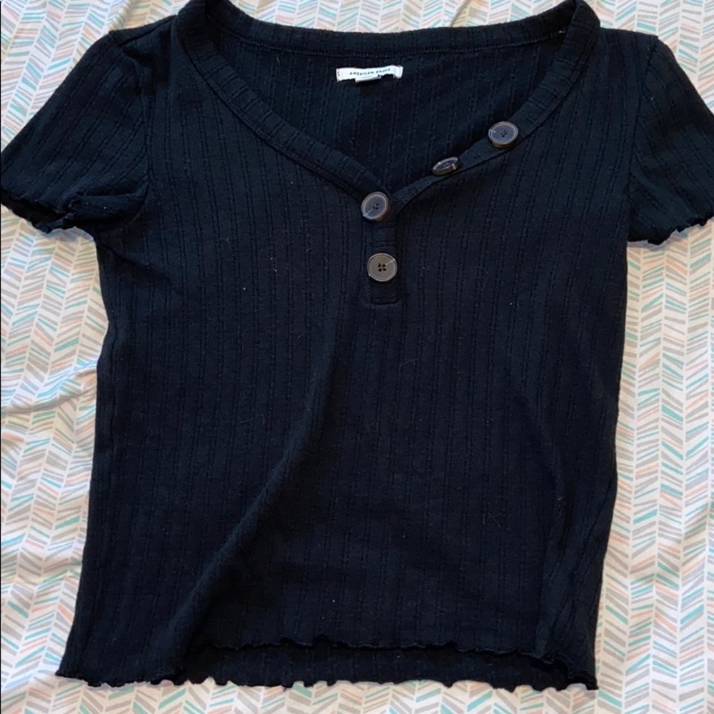Black button American eagle shirt